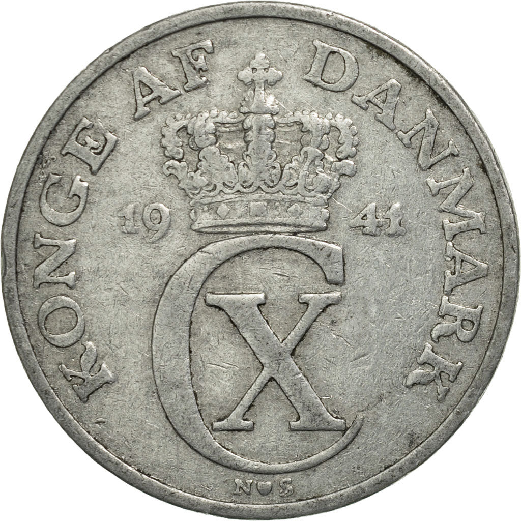 Coin, Denmark, Christian X, 5 Öre, 1941, Copenhagen, VF(30-35), Aluminum