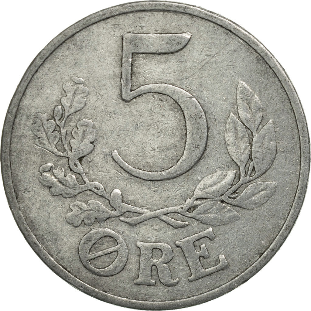 Coin, Denmark, Christian X, 5 Öre, 1941, Copenhagen, VF(30-35), Aluminum