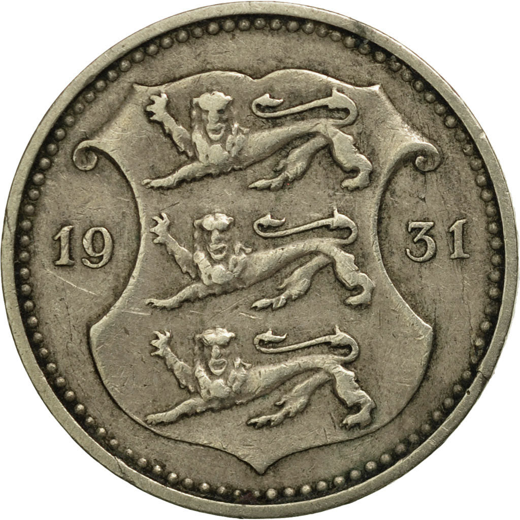 Estonia, 10 Senti, 1931, EF(40-45), Nickel-Bronze, KM:12
