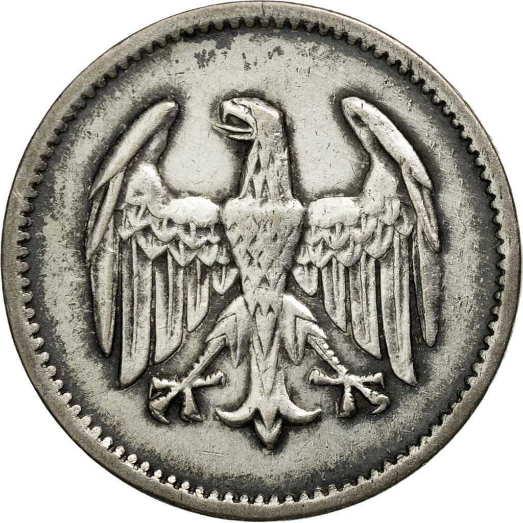 ALEMANIA - REPÚBLICA DE WEIMAR, Mark, 1924, Berlin, BC+, Plata, KM:42