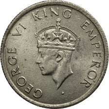 INDIA-BRITISH, George VI, 1/2 Rupee, 1947, TTB+, Nickel, KM:553