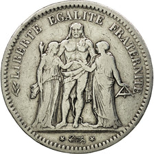 Coin, France, Hercule, 5 Francs, 1849, Strasbourg, VF(30-35), Silver, KM:756.2