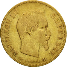 France, Napoleon III, 10 Francs, 1857, Paris, VF(30-35), Gold, KM 784.3