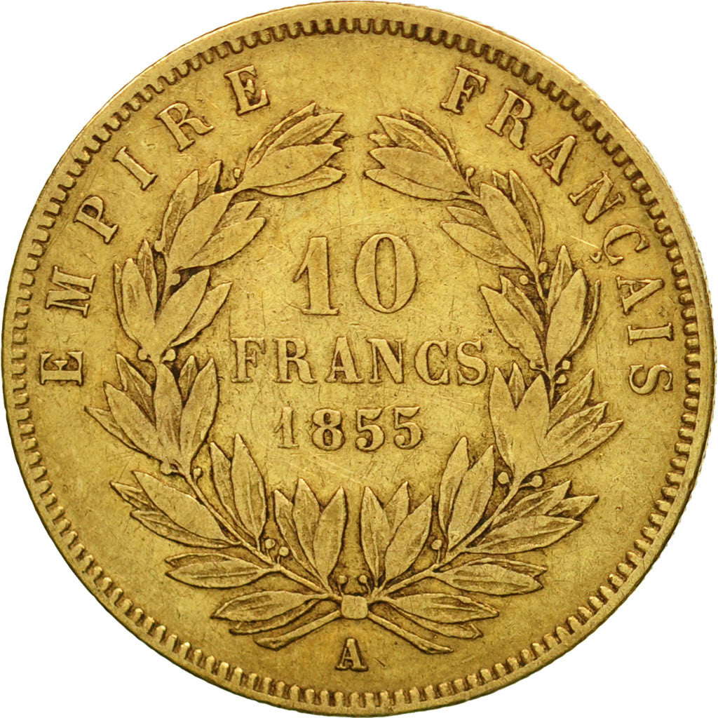 Monnaie, France, Napoleon III, Napoléon III, 10 Francs, 1855, Paris, TB+, Or