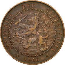 Netherlands, Wilhelmina I, 2-1/2 Cent, 1906, EF(40-45), Bronze, KM:134
