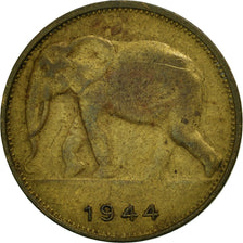 Belgian Congo, Franc, 1944, EF(40-45), Brass, KM:26