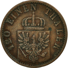 Moneta, Stati tedeschi, PRUSSIA, Wilhelm I, 3 Pfennig, 1870, Cleves, BB, Rame