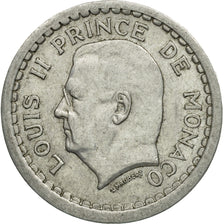 Coin, Monaco, Louis II, Franc, 1943, EF(40-45), Aluminum, KM:120, Gadoury:MC131