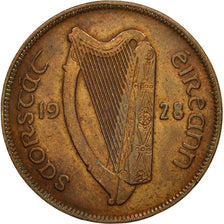 IRELAND REPUBLIC, Penny, 1928, EF(40-45), Bronze, KM:3