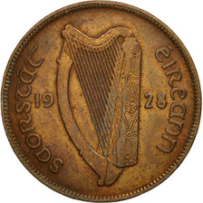 IRELAND REPUBLIC, Penny, 1928, TTB, Bronze, KM:3