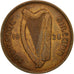 IRELAND REPUBLIC, Penny, 1928, EF(40-45), Bronze, KM:3