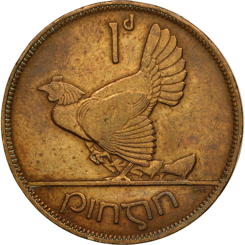 IRELAND REPUBLIC, Penny, 1928, EF(40-45), Bronze, KM:3