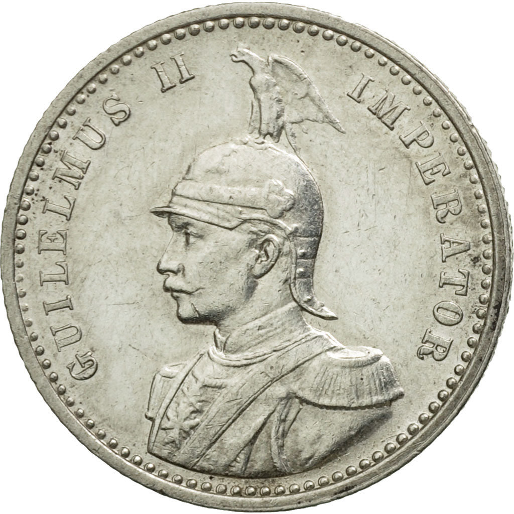 GERMAN EAST AFRICA, Wihelm II, 1/4 Rupie, 1898, AU(55-58), Silver, KM:3