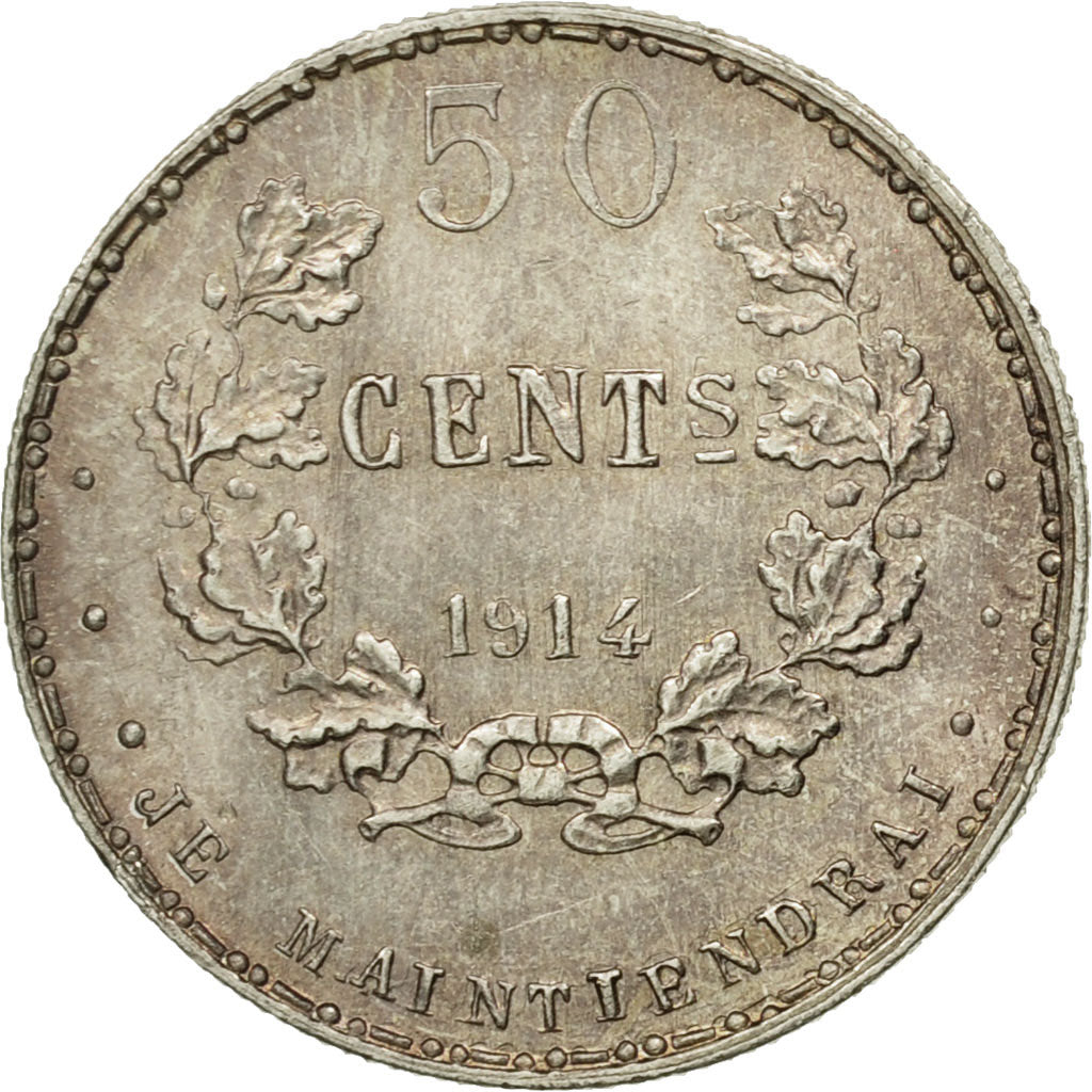 Coin, Luxembourg, 50 Centimes, 1914, AU(55-58), Silver, KM:E26