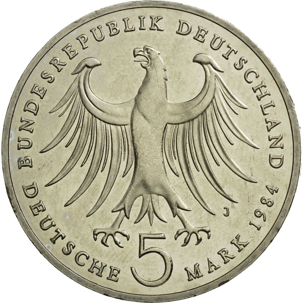 Coin, GERMANY - FEDERAL REPUBLIC, 5 Mark, 1984, Hamburg, Germany, MS(63)