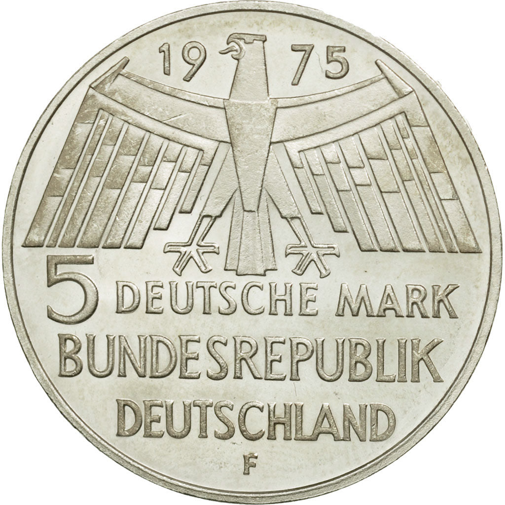 Münze, Bundesrepublik Deutschland, 5 Mark, 1975, Stuttgart, Germany, UNZ