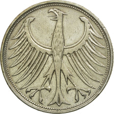 GERMANY - FEDERAL REPUBLIC, 5 Mark, 1951, Hamburg, AU(50-53), Silver, KM:112.1