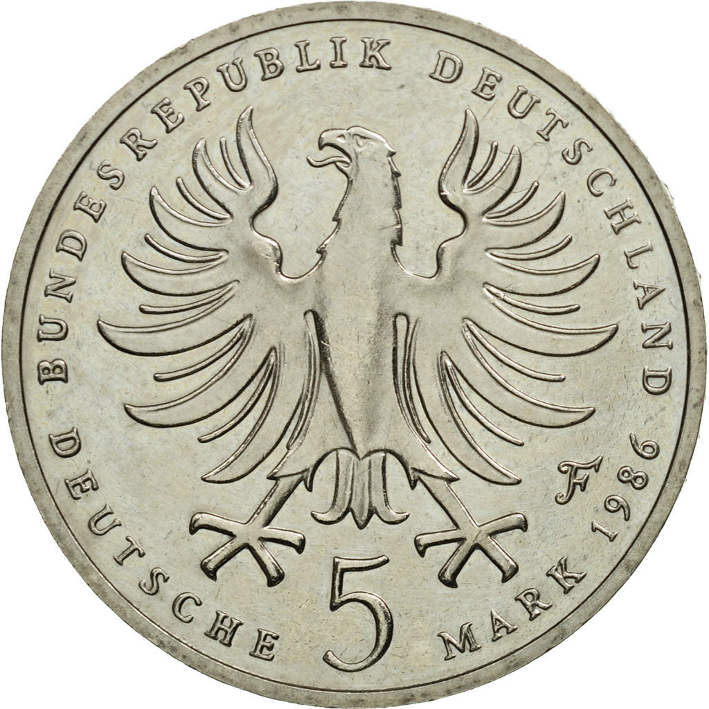 Coin, GERMANY - FEDERAL REPUBLIC, 5 Mark, 1986, Stuttgart, Germany, MS(63)