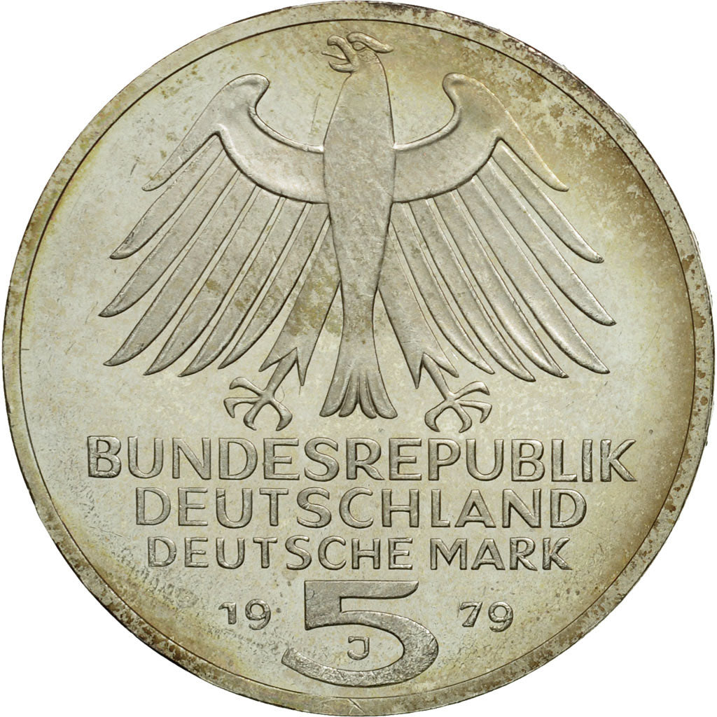 Coin, GERMANY - FEDERAL REPUBLIC, 5 Mark, 1979, Hamburg, Germany, MS(63)