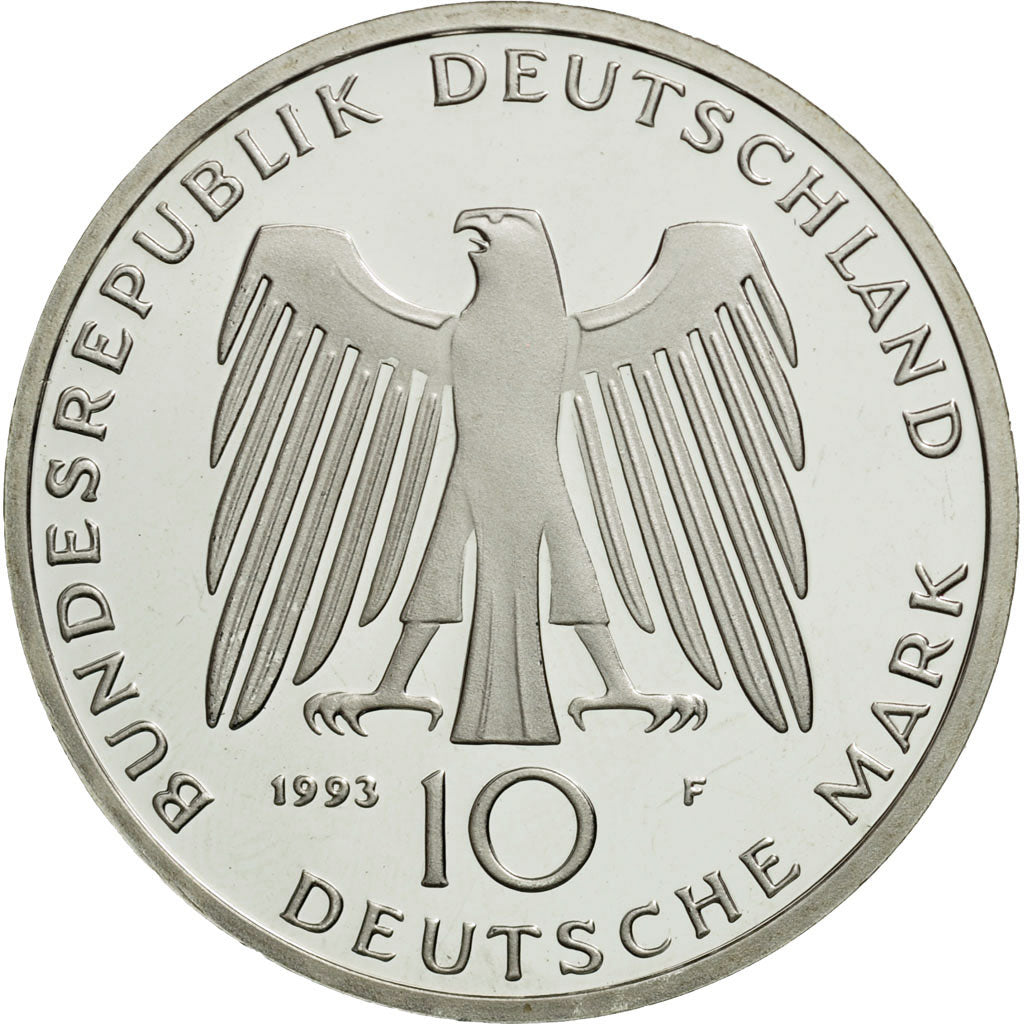 Coin, GERMANY - FEDERAL REPUBLIC, 10 Mark, 1993, Stuttgart, Germany, MS(63)