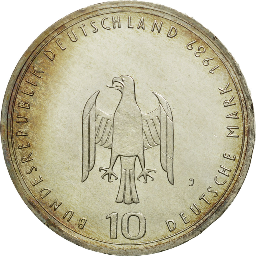 Coin, GERMANY - FEDERAL REPUBLIC, 10 Mark, 1989, Hamburg, Germany, MS(63)