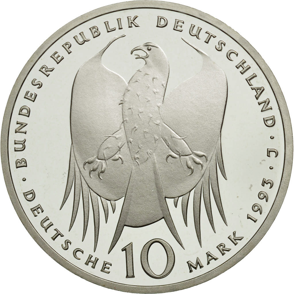 Coin, GERMANY - FEDERAL REPUBLIC, 10 Mark, 1993, Hamburg, Germany, MS(63)