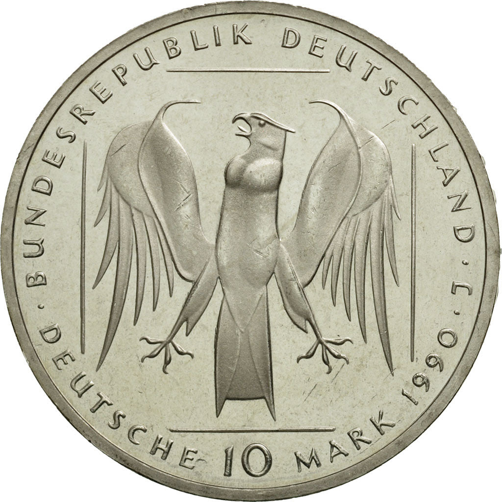 Coin, GERMANY - FEDERAL REPUBLIC, 10 Mark, 1990, Hamburg, Germany, MS(63)