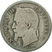 France, Napoleon III, 50 Centimes, 1864, Strasbourg, VG(8-10), KM 814.2