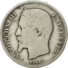 Moneda, Francia, Napoleon III, Napoléon III, 50 Centimes, 1856, Strasbourg, BC