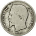 Moneda, Francia, Napoleon III, Napoléon III, 50 Centimes, 1856, Strasbourg, BC
