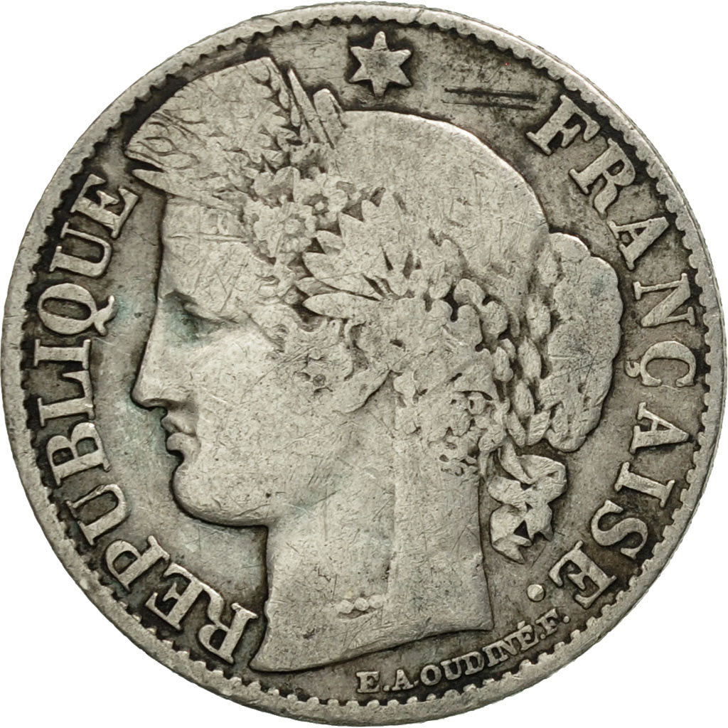 Coin, France, Cérès, 50 Centimes, 1873, Paris, VF(30-35), Silver, KM:834.1
