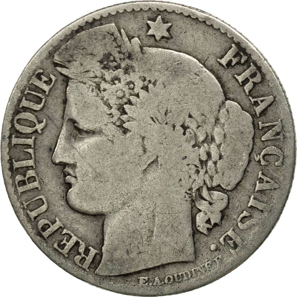 Coin, France, Cérès, 50 Centimes, 1886, Paris, F(12-15), Silver, KM:834.1