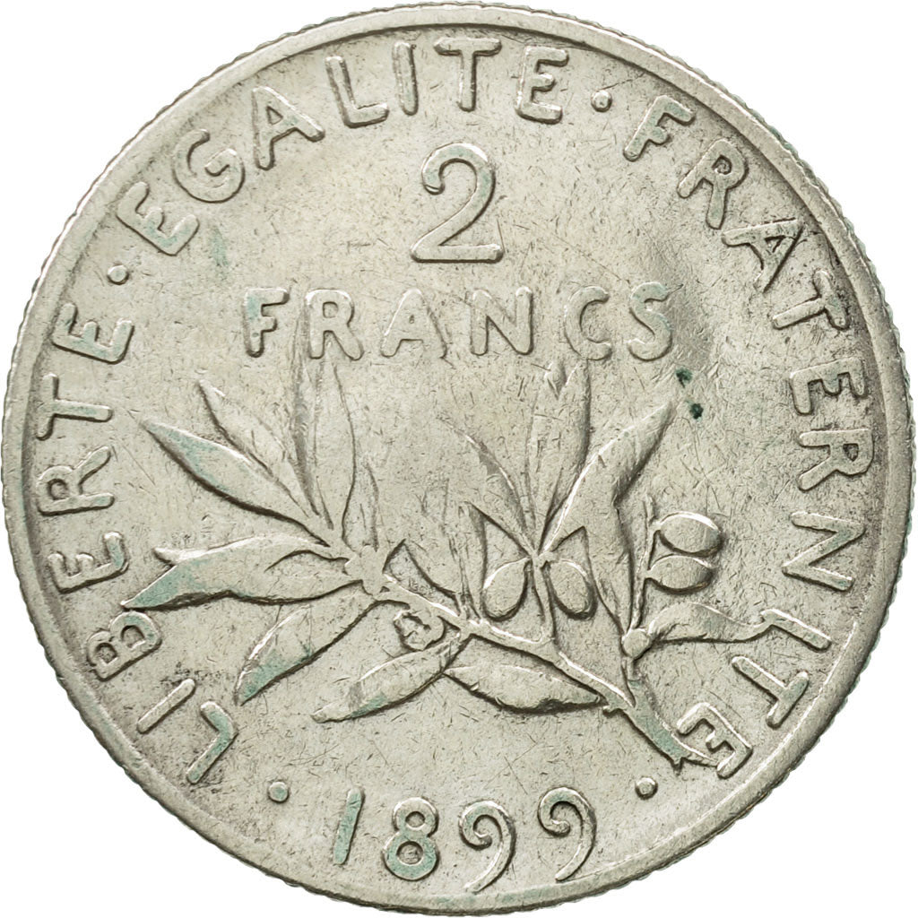 Monnaie, France, Semeuse, 2 Francs, 1899, Paris, TB+, Argent, KM:845.1