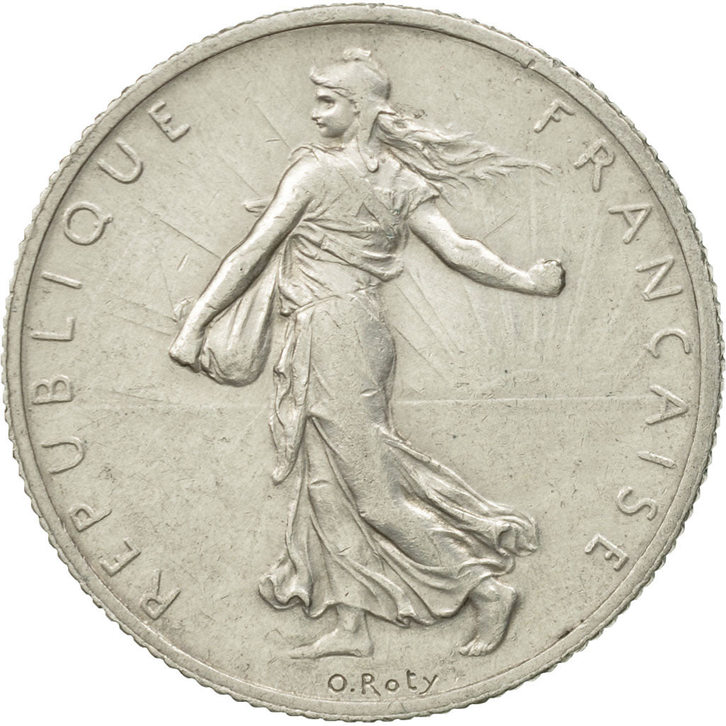 Moneta, Francia, Semeuse, 2 Francs, 1913, Paris, BB+, Argento, KM:845.1
