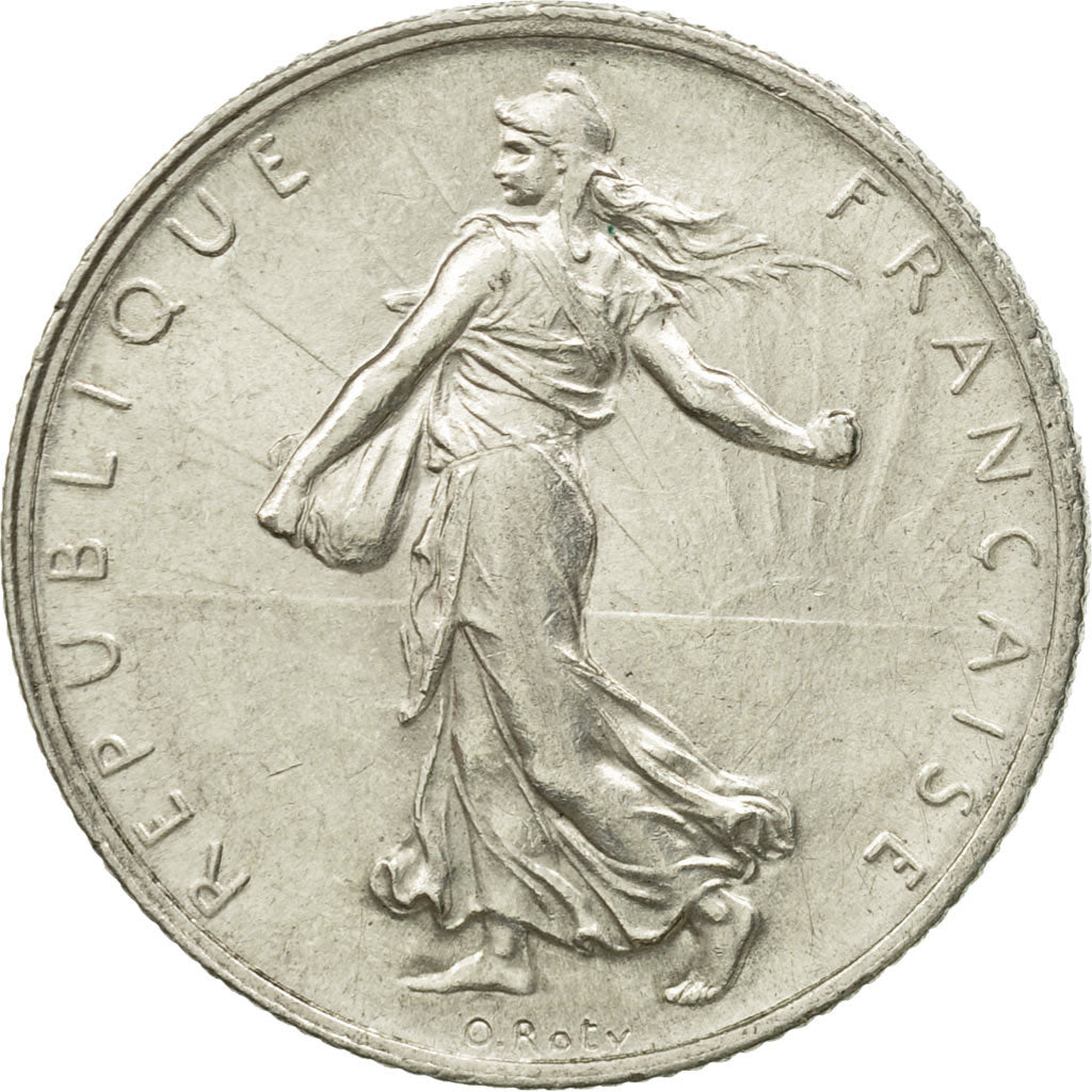 Coin, France, Semeuse, 2 Francs, 1916, Paris, AU(55-58), Silver, KM:845.1