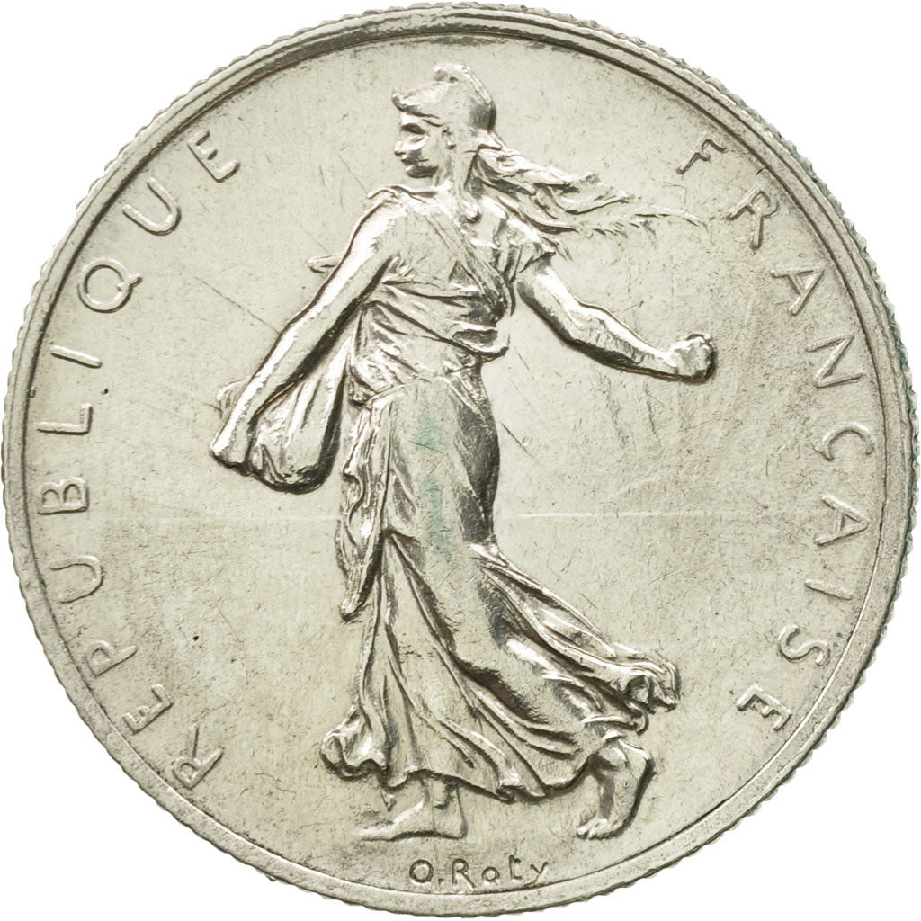 Coin, France, Semeuse, 2 Francs, 1918, Paris, AU(55-58), Silver, KM:845.1