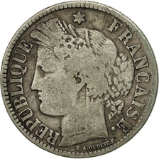 Monnaie, France, Cérès, 2 Francs, 1871, Bordeaux, TB, Argent, KM:816.2