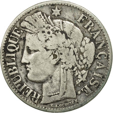 France, Cérès, 2 Francs, 1870, Bordeaux, TB, Argent, KM:816.2, Gadoury:529