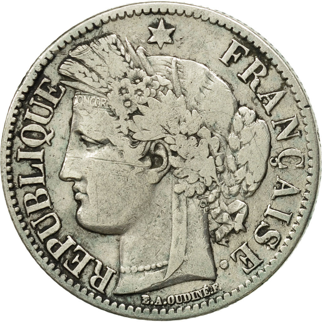 Coin, France, Cérès, 2 Francs, 1870, Bordeaux, VF(20-25), Silver, KM:816.2