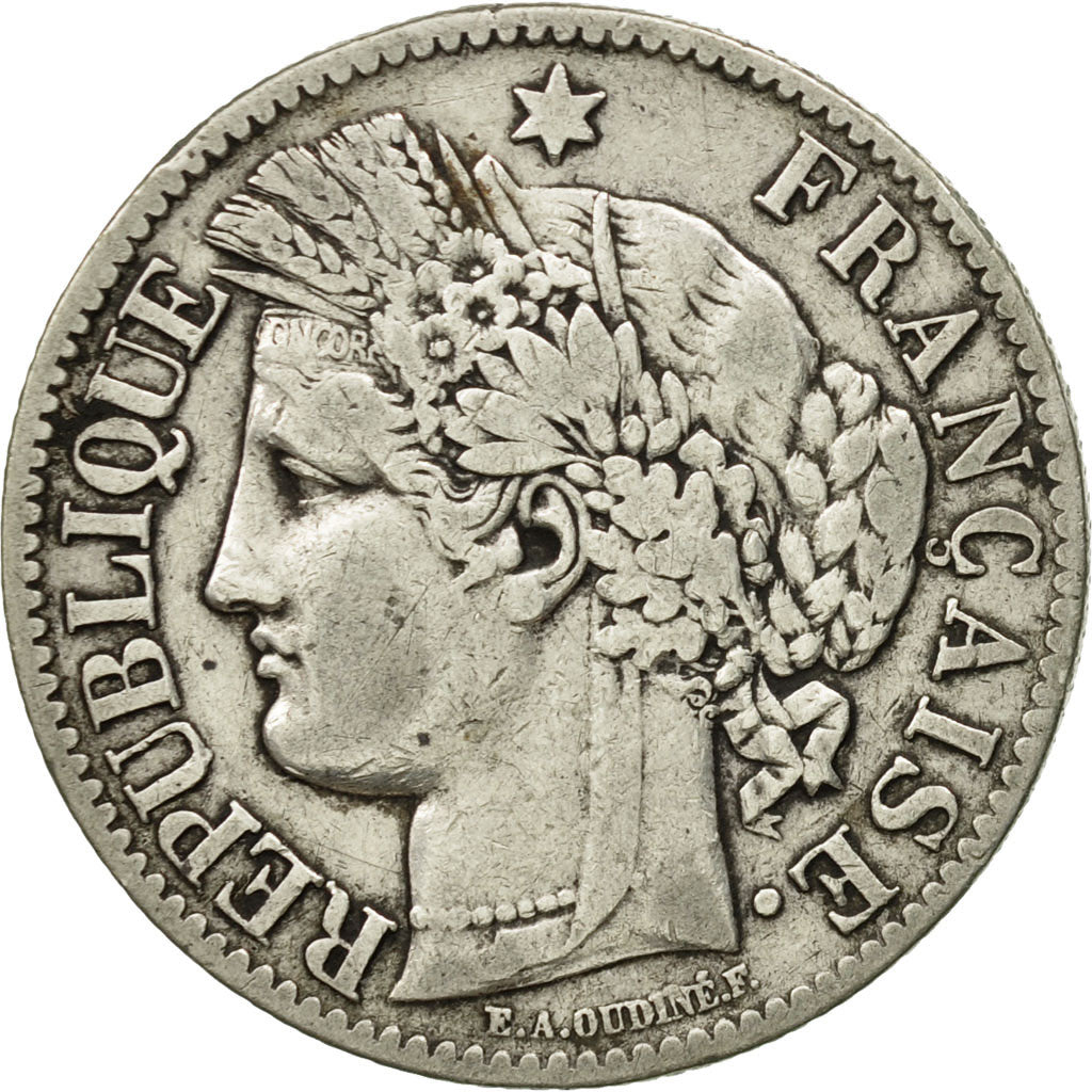 Moneta, Francia, Cérès, 2 Francs, 1888, Paris, MB+, Argento, KM:817.1