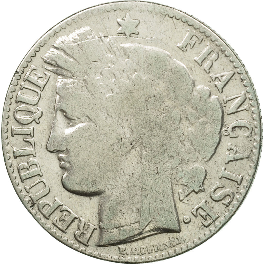 Monnaie, France, Cérès, 2 Francs, 1887, Paris, B+, Argent, KM:817.1