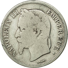 France, Napoleon III, 2 Francs, 1867, Paris, F(12-15), Silver, KM 807.1