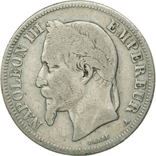 Francia, Napoleon III, 2 Francs, 1868, Paris, BC, Plata, KM 807.1