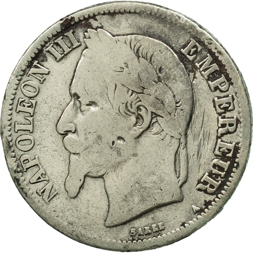 Coin, France, Napoleon III, Napoléon III, 2 Francs, 1870, Paris, F(12-15)