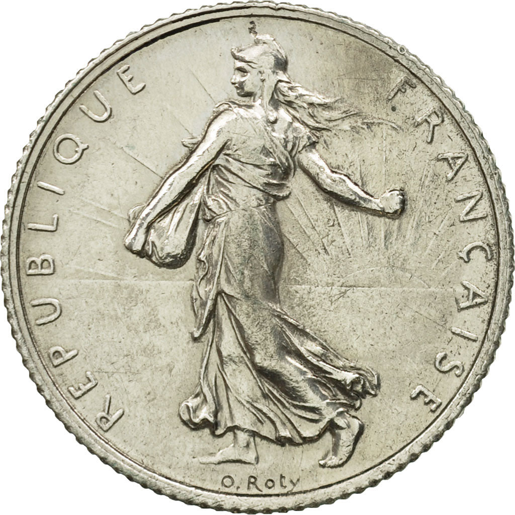 Francia, Semeuse, Franc, 1919, Paris, MBC+, Plata, KM:844.1, Gadoury:467