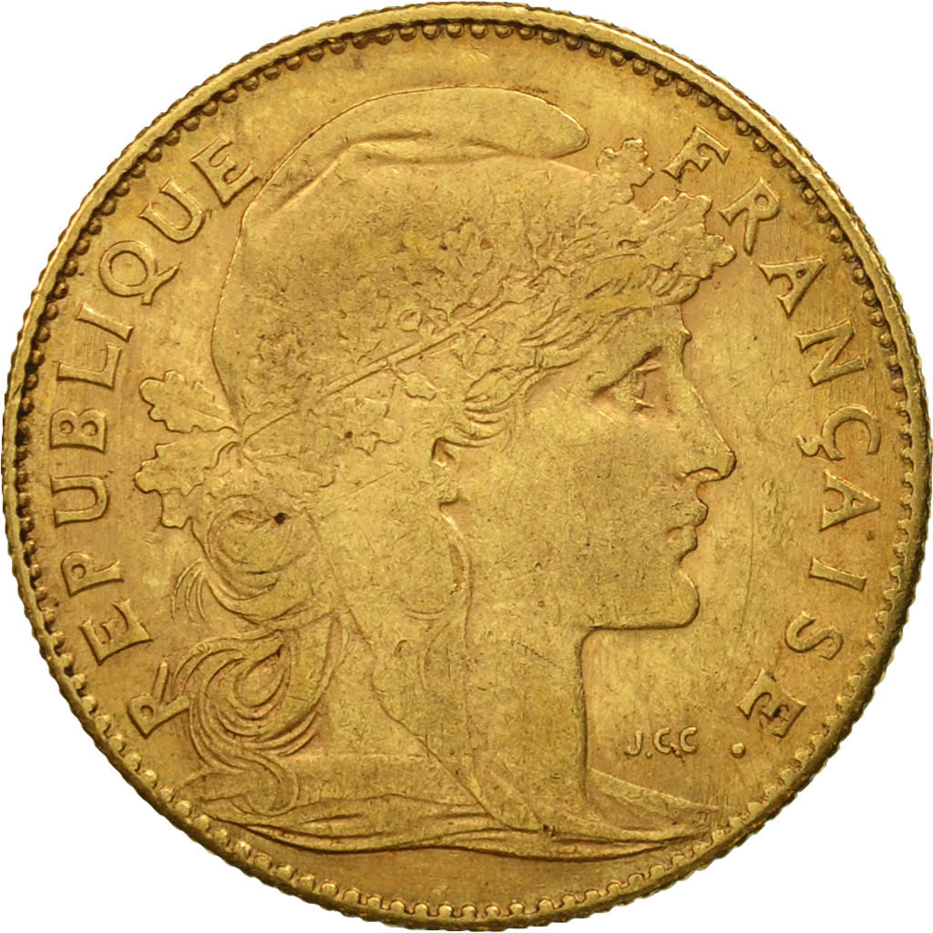 Coin, France, Marianne, 10 Francs, 1910, Paris, EF(40-45), Gold, KM:846