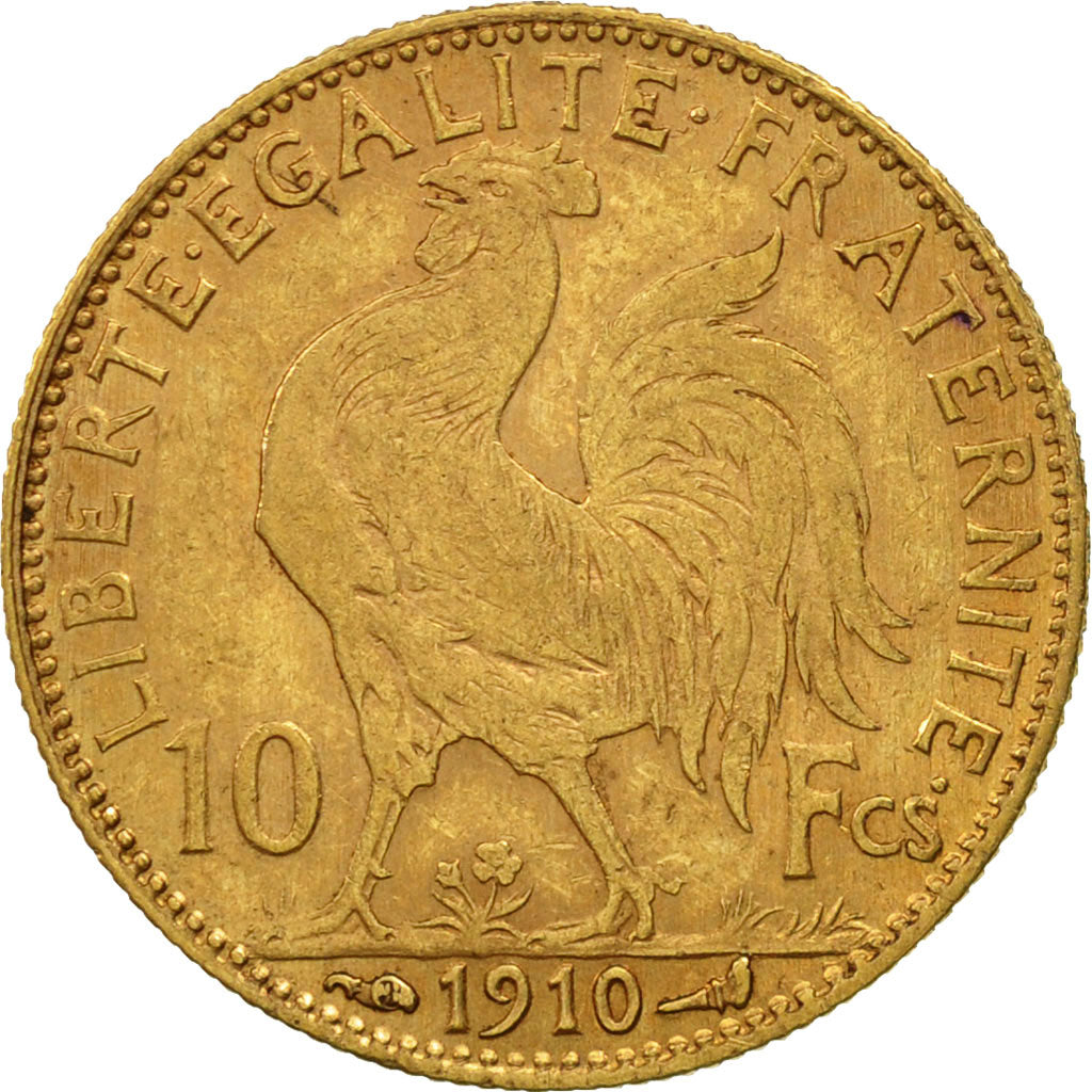 Coin, France, Marianne, 10 Francs, 1910, Paris, EF(40-45), Gold, KM:846