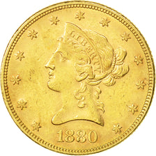 Coin, United States, Coronet Head, $10, Eagle, 1880, U.S. Mint, Philadelphia