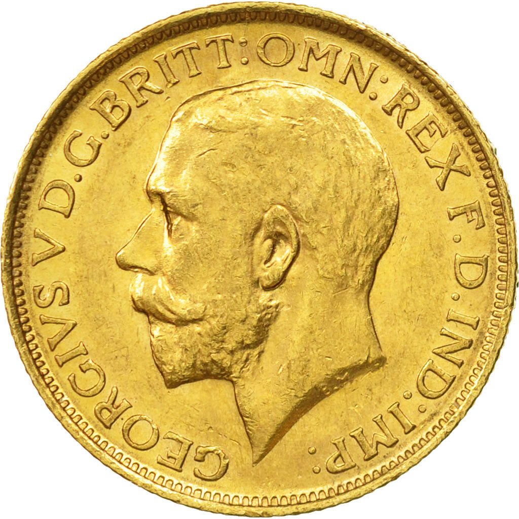 Coin, Australia, George V, Sovereign, 1918, Sydney, AU(55-58), Gold, KM:29