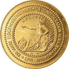 Switzerland, Medal, 700 Ans de la Confédération, Politics, Society, War, 1991